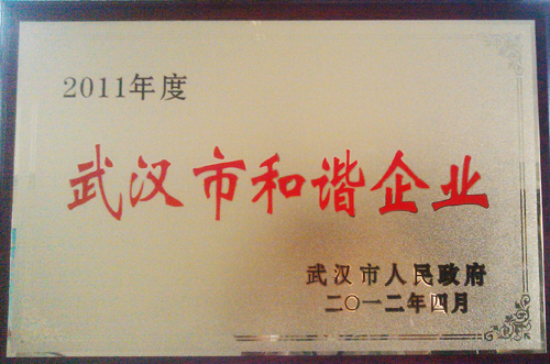 东信医药有限公司荣获武汉市2011年度“武汉市和谐企业”
