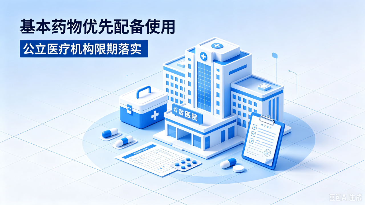 三部门重磅部署！公立医疗机构须全面推进国家基本药物优先配备使用工...